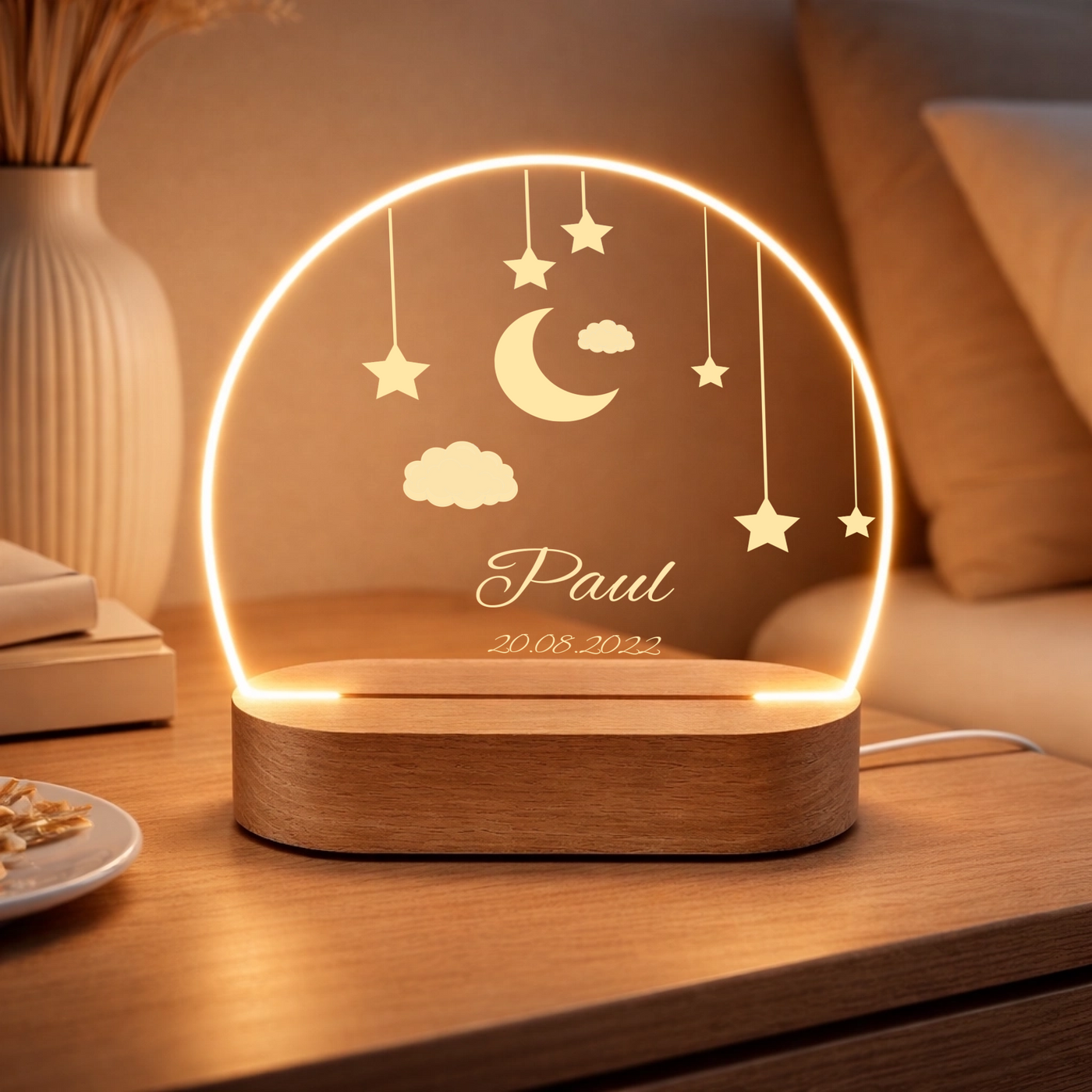 Kinder-Nachtlicht "Sternenhimmel" aus Acryl mit LED