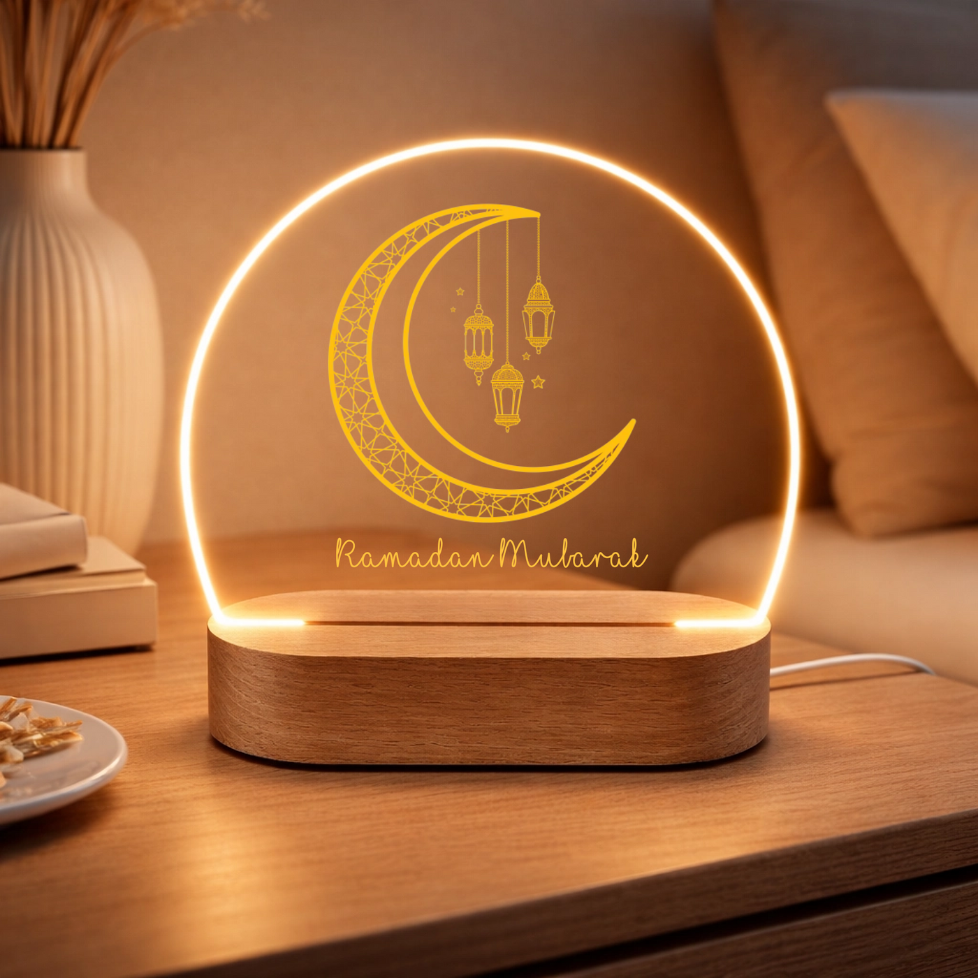 Acryl-Licht Ramadan "Mond & Laternen"